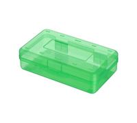 Hattba Hard Pencil Case High Capacity Pencil Storage Box Water Resistant Clear Pen Case for Colored Marker Paint Brush Clear PP for Artists