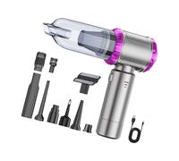 Hattba High Capacity Portable Car Vacuums Cleaner 22000Pa Suction 6 Stage Filtration Systems 8 Tools Included For Home Office Car And Home Use