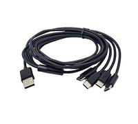 Hattba High-Speed USB C Splitter Cable With 4 Type-C Male Connectors Nylon Braided Cord And Nylon Braided
