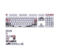 Hattba Keycaps Plum Blossom Keycaps 128-Key OEM 5Sides Sublimations Multiple Languages For Mechanical Keyboards Keycap Set