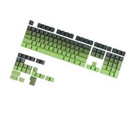 Hattba Keycaps Side Printed Keycap Set Double Shot Shines Through Customs Keycaps Gradients Green OEM 133 Double Shot PBT