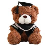 Hattba Lovely 23cm Plush Graduate Doctor Bear For Display On Desks Or Bedrooms Adding Warmth Graduation Bear Gift Educational Gift