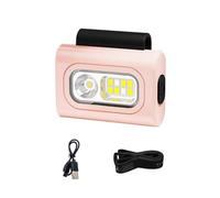 Hattba Multifuntional Outdoor Headlamp Clip LED Headlight IPX6 Underwater Light ABS Silicone Texture For Fishing Lightweight Headlight For Cycling
