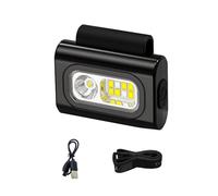 Hattba Multifuntional Outdoor Headlamp Clip LED Headlight IPX6 Underwater Light ABS Silicone Texture For Fishing Lightweight Headlight For Cycling