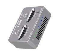 Hattba NVMe Solid States Disk Dock AHCI Cloner USB3.2 20G Solid States Disk Double Bay Offline Clone USB C To NVME Docking Station AHCI Duplicator Cloner