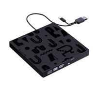 Hattba Plugs And Play External DVDs Drive USB Type C Interfaces Hubs For Cds VCD Burning And File Transfer Reading USB C External Cds/Drive