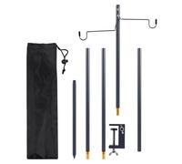 Hattba Portable Camping Light Stand Aluminium Alloy Light Hangers Detachable Tent Lamp Stand For Outdoor Camping Lights