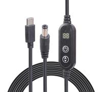 Hattba Power Cable Type C To 5.5mmx2.1mm Male Power Cord 5V 9V 12V 15V 20V For Router LED Loudspeaker Small Household Appliances Fast Charging Cable