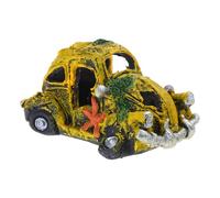 Hattba Resin Wrecked Car Ornaments Resin Fish Tanks Artificial Aquarium Car Wreckage Simulation For Fish Reptiles Shelter Fish Tanks Landscaping Decoration
