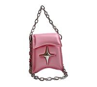 Hattba Shoulder Bag Square Bag For Women Girl Lady Purse Fashion Simple Leisure Casual Chain Solid Color Clutches Bags Stylish Shoulder Strap