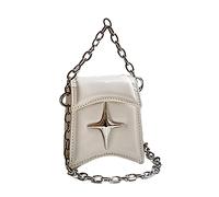 Hattba Shoulder Bag Square Bag For Women Girl Lady Purse Fashion Simple Leisure Casual Chain Solid Color Clutches Bags Stylish Shoulder Strap