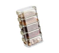 Hattba Stacking Spices Container Leakproof Kitchen Storage Box For Dry Ingredients Space Efficient Seasoning Organization Tool Stackable And Seasoning Container