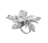 Hattba Unique Vintage Geometric Adjustable Flower Rings For Women In Gold And Silver Vibranting Color Daily Use Casual Wear Comfortable Rings