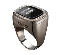 Hattba Unisex Electronic Tasbih Finger Counter Rings With Large Screen Islamist Prayer Reminder & Azan Alarm Prayer Counting Tool