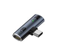 Hattba USB C To Headphone Adapter 2 In 1 Auditory And Charging Double Type C PD100w 10Gbps Fast Charging Headphone Adapter