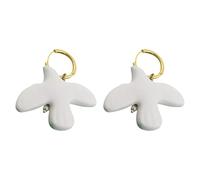 Hattba White Doves Necklace Women Jewelry Present Beads Necklace For Work School Various Occasions Enhancing Any Outfit Unique Student Jewelry