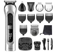 Hatteker Beard Trimmer for Men Hair Clipper Cordless Mustache Nose Body Groomer Hair Cutting Kit Precision Trimmer USB Rechargeable Waterproof 5 in 1