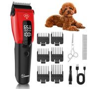 Hatteker Dog Clippers Professional Electric Pet Hair Trimmer with 7500 RPM Clippers Dog Cat Cordless Dog Trimmer Auxiliary Light