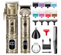 Hatteker Hair Clipper Beard Trimmer Set Razor T-Blade Trimmer Nose Trimmer