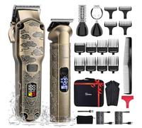 Hatteker Hair Trimmer Professional Beard Trimmer Hair Trimmer Men's T-Blade Trimmer Razor Men's Electric Body Hair Trimmer Long Hair Trimmer Waterproof