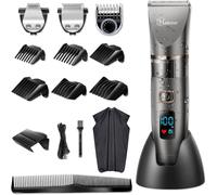 Hatteker Professional Hair Clipper Cordless Clippers Hair Trimmer Beard Trimmer Shaver Detail Trimmer Hair Cutting Kit for Men Waterproof
