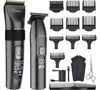 Hatteker Professional Hair Clippers and T-Blade Trimmer Kit for Men Cordless Beard Barber Clipper Hair Cutting Kit Haircut Grooming Kit IPX7 Waterproof