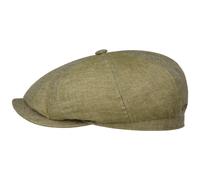 Hatteras 8 Panel Linen Flat Cap by Stetson