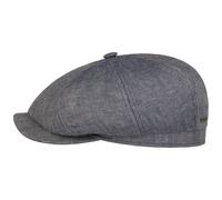 Hatteras 8 Panel Linen Flat Cap by Stetson