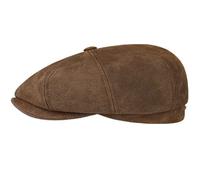 Hatteras Burney Leather Newsboy Cap - Tan XXL