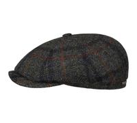 Hatteras Harris Tweed Check Flat Cap by Stetson