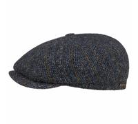 Hatteras Herringbone Stripe Flat Cap by Stetson