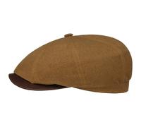 Hatteras Waxed Contrast Flat Cap by Stetson