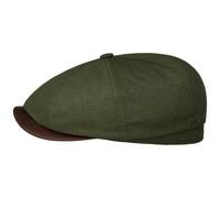 Hatteras Waxed Cotton Linen Flat Cap by Stetson
