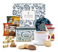 Hattie’s Gifts Afternoon Tea Hamper Floral Gift-Ready Box | English Garden Tea Tin, Clotted Cream Fudge & Shortbread Biscuits
