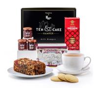 Hattie’s Gifts Afternoon Tea Hamper - Luxury Fruit & Nut Cake, Scottish Jams, All-Butter Shortbread, English Breakfast Teabags | Thank You Teacher Gourmet Food Gift Set