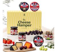 Hattie’s Gifts Cheese and Chutney Hamper - 3 Artisan Truckles & 3 Chutney Set | Cheese Hamper Gift Set for Men & Women | Movie Night Hamper | Hampers & Gourmet Gifts
