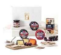 Hattie’s Gifts Cheese Hamper - British Artisan Cheese Gift Set with Caramelised Onion Chutney & Peter’s Yard Crackers - Luxury Food Hamper for Christmas, Birthdays & Special Occasions
