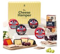Hattie’s Gifts Cheese Truckle Hamper Gift Set - Artisan Cheese & Sourdough Crackers - Luxury Food & Snack Gift for Birthdays, Thank You & Celebrations