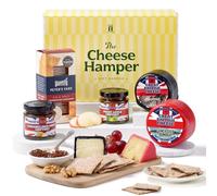 Hattie’s Gifts Gourmet Cheese Hamper - Award-winning British Cheese and Chutney Gift Sets with Peters Yard Crackers - Food Gifts & Snack Hamper for Men and Women - Birthdays & Thank You Gift