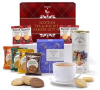 Hattie’s Gifts Scottish Tea and Biscuits Gift Set, Afternoon Tea Hamper | Brodies Edinburgh Tea, House of Edinburgh Shortbread & Walkers Biscuits in a Tartan Gift Box for Men, Women & Grandparents