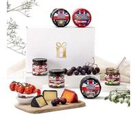 Hattie's Gifts Cheese and Chutney Gift Hamper - 3 Artisan Cheese Truckles with 3 Chutneys - Gourmet Food Gift for Christmas, Birthdays, Thank You & Celebration