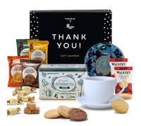 Hattie's Gifts Gourmet Thank You Hamper for Teachers - Premium Afternoon Tea Hamper Gift Box - English Garden Tea, Clotted Cream Fudge, & Shortbread Biscuits
