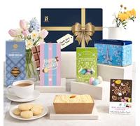 Hattie's Gifts Luxury Easter Hamper with Chocolate Easter Eggs, Afternoon Tea, Flapjack, Biscuit & Cakes - British Treats Gift Box