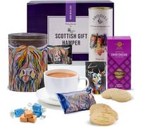Hatties Gifts Scottish Afternoon Tea Hamper for 2 Highland Cow Fudge Short