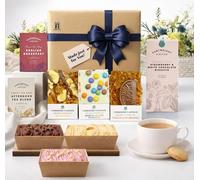 Hattie's Gifts Tea Hamper Gift Set - Yorkshire Hamper with Tea Selection, Flapjacks, Biscuits, Cakes and Desserts - Tea & Sweet Treats Snack Gift Box