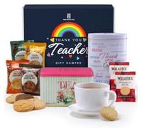 Hattie's Gifts Teacher Appreciation Gift Afternoon Tea Hamper | New English Teas Tin, 40 Bags, Gardiners Vanilla Fudge & Walker's Biscuits - Ready to Gift for End of Term or Graduation