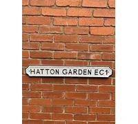 HATTON GARDEN EC1 London Vintage Style Road Street Sign SOLID METAL