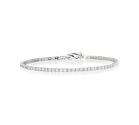 Hatton Garden.London 3mm Cubic Zirconia Rhodium-Plated Tennis Bracelet for Girls Women 7.25 inch