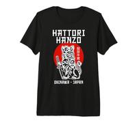 Hattori Hanzo Japanese Foo Dog Komainu Guardian Lion Samurai Premium T-Shirt