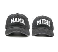 Hatwell Mama and Mini Hats, Mommy and Me Hat, Mother Daughter Cap, Mom and Baby Matching Gift, Parent-Child Baseball Cap Set, Black
